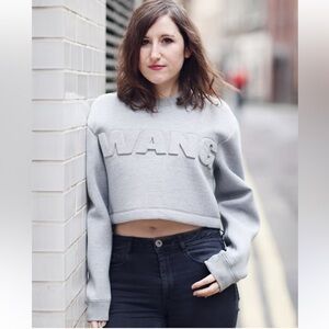 Alexander Wang x H&M Cropped Logo Sweatshirt Gray